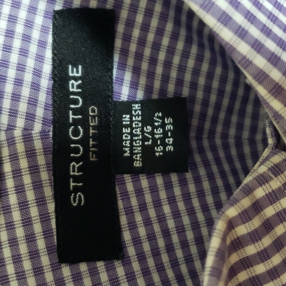 Structure Long Sleeve Shirt Neck Size 16-16.5  LG - Picture 3 of 5